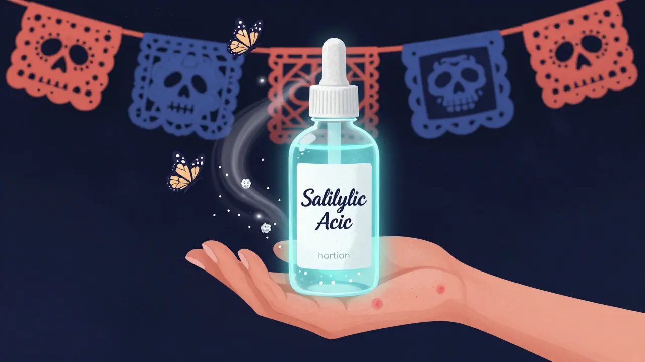 Бутылочка с кислотой превращает мёртвые клетки в бабочек-черепашек, кожа светится мягким светом.