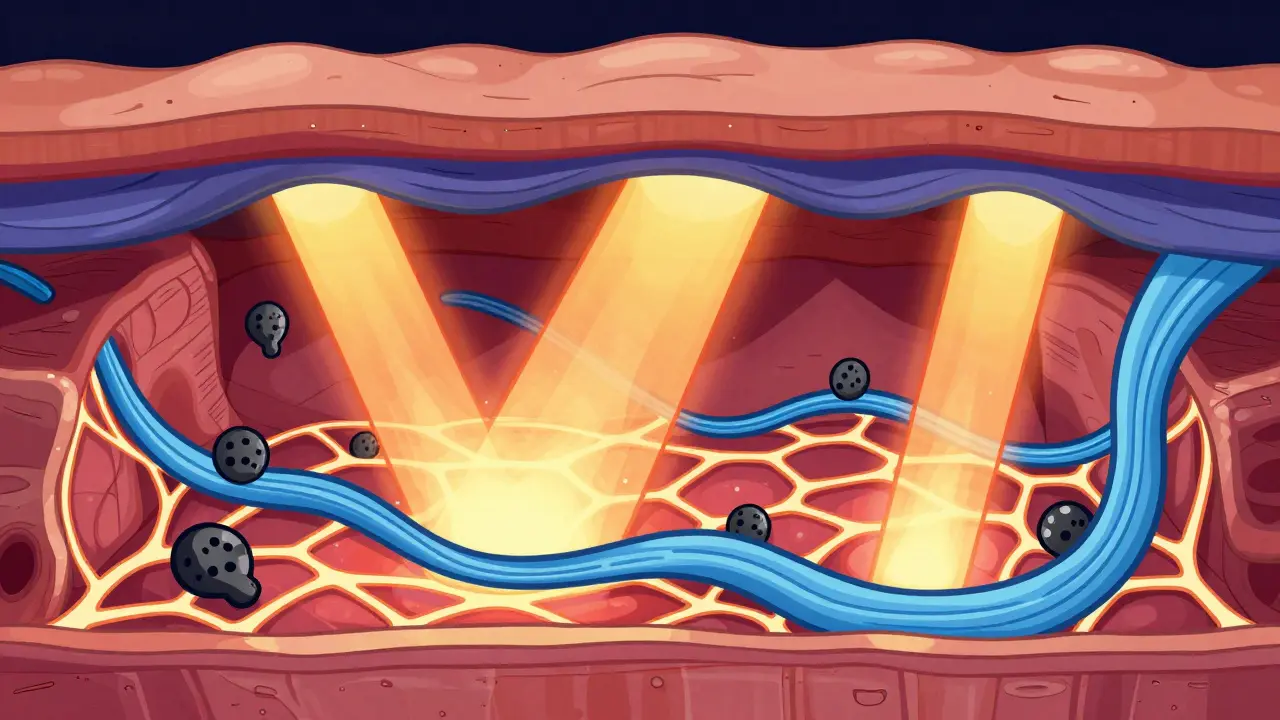 Стилизация слоев кожи с теплом и лимфой детокс